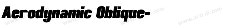 Aerodynamic Oblique字体转换
